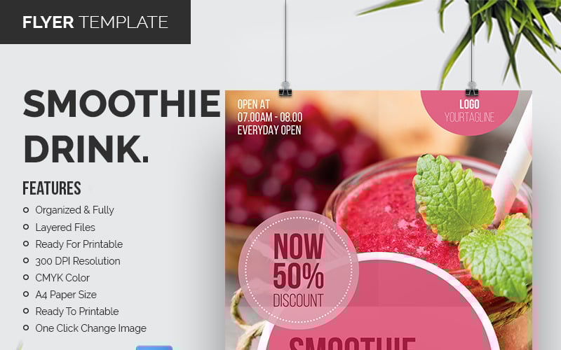 Smoothie Drink - Flyer Template Corporate Identity