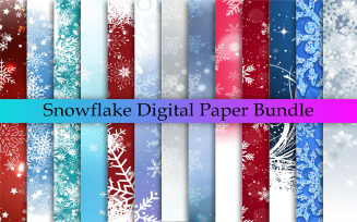 Snowflake Background Bundle, Christmas Snowflake Background Bundle