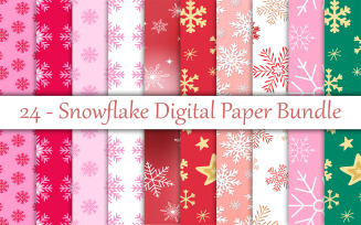 Snowflake Pattern Digital Paper, Snowflake Pattern