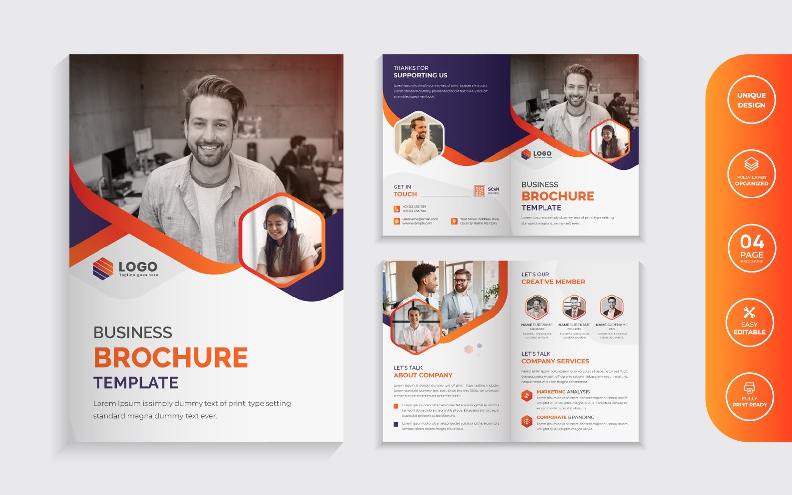 Template #220478 Bifold Brochure Webdesign Template - Logo template Preview