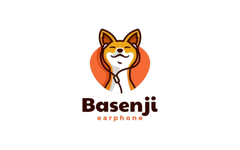 Basenji Dog Cartoon Logo Style Logo Template