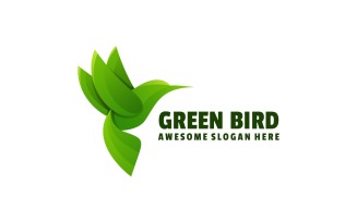 Green Bird Gradient Logo Style
