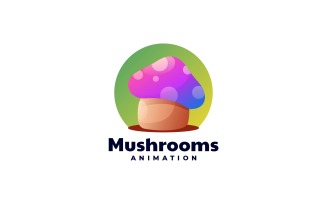Mushrooms Gradient Colorful Logo