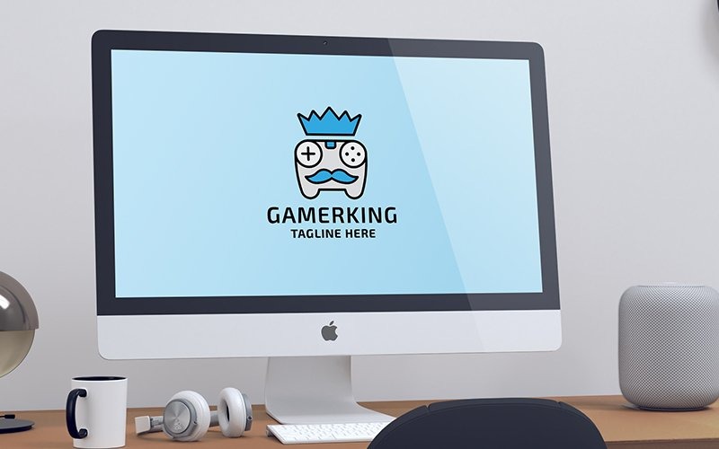 Professional Gamer King Logo Logo Template