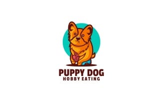 Puppy Dog Simple Mascot Logo