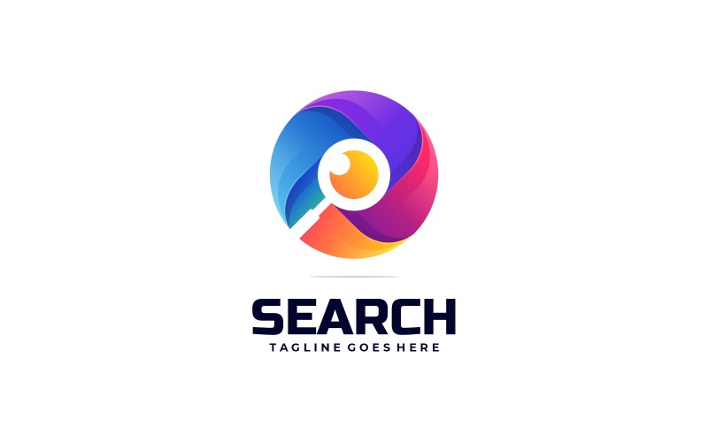 Search Gradient Colorful Logo Logo Template