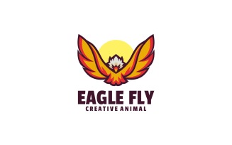 Eagle Fly Simple Mascot Logo