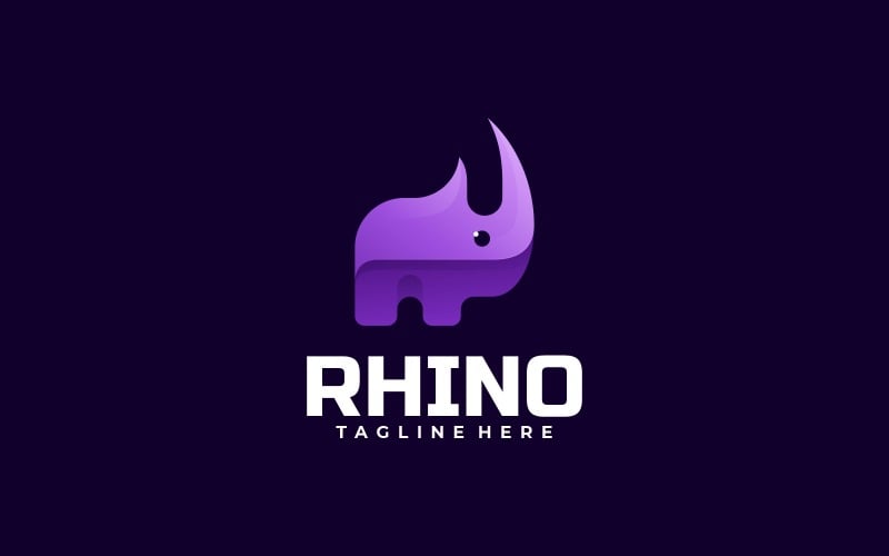 Rhino Gradient Logo Style Logo Template