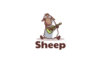 Sheep Cartoon Logo Template