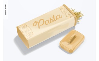 Tall Pasta Storage Container Mockup