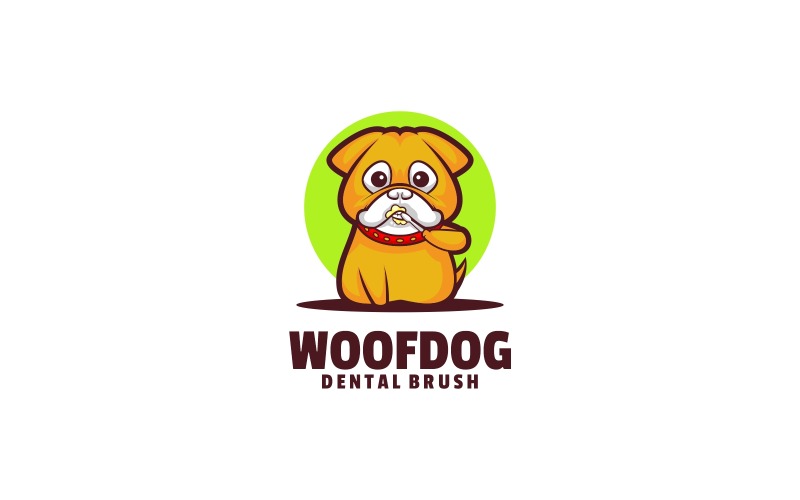 Woof Dog Simple Mascot Logo Logo Template