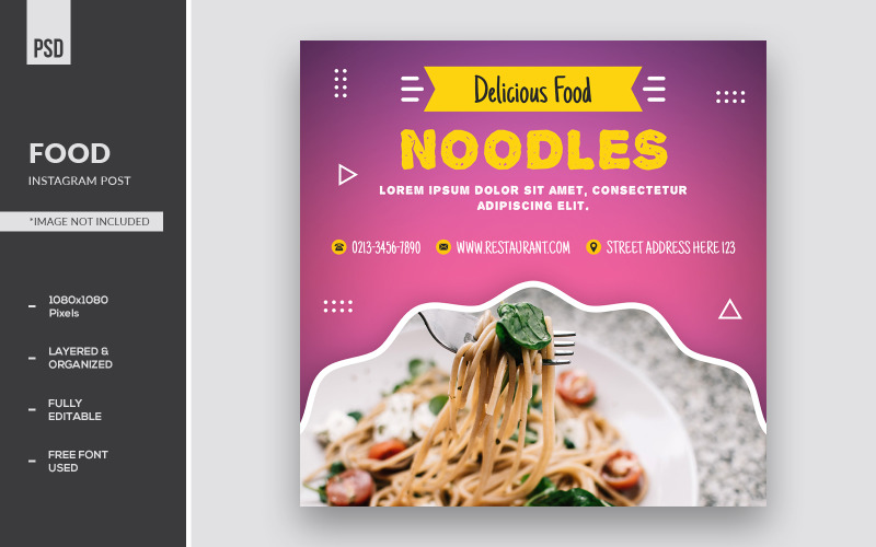 Food Noodle Instagram Post Social Media