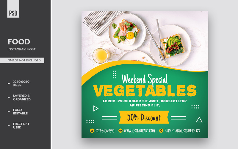 Food Vegetable Instagram Post Social Media