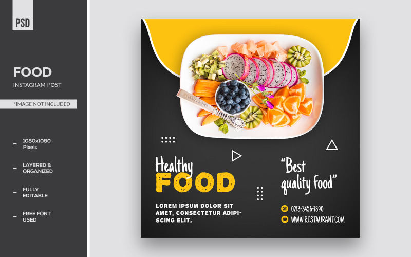 Healthy Food Instagram Post Ads Social Media