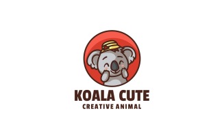 Koala Cute Mascot Cartoon Logo