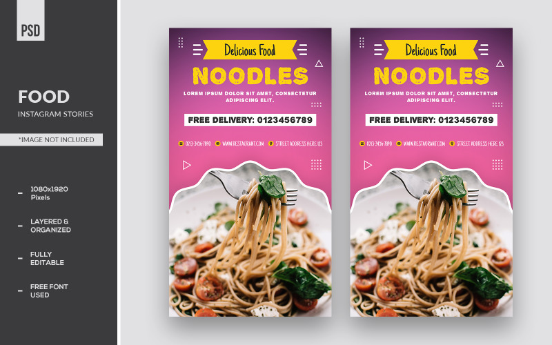 Noodles Food Instagram Stories Social Media