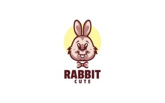Rabbit Cute Simple Mascot Logo