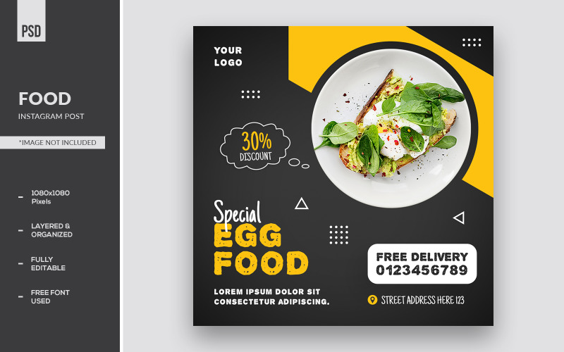 Special Egg Food Instagram Post Social Media