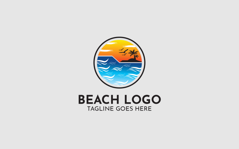 Beach Logo Design Template Logo Template