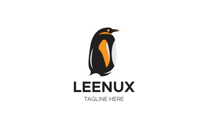 Penguin Leenux Logo Design Template Logo Template