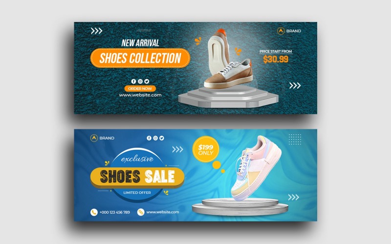 Shoes Sale Facebook Cover Template Social Media