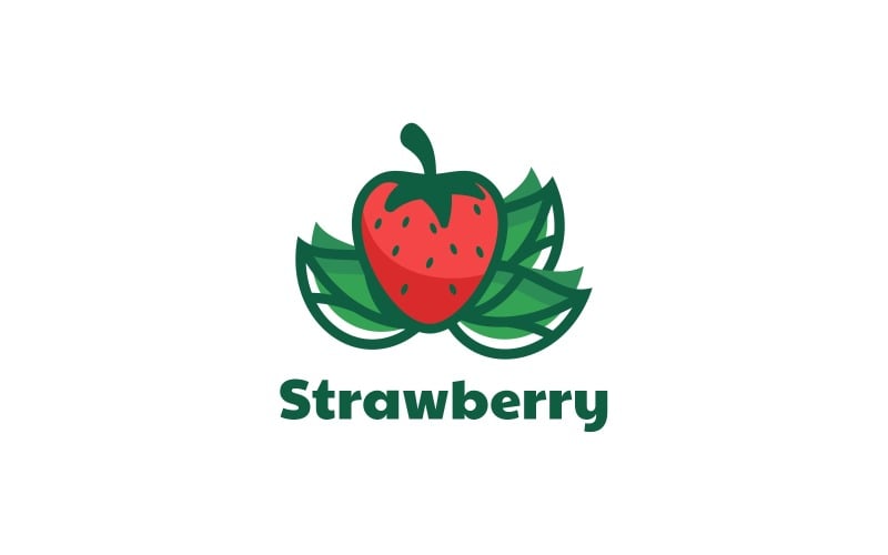 Strawberry Color Mascot Logo Logo Template