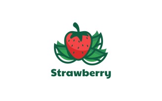 Strawberry Color Mascot Logo