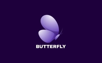 Vector Butterfly Gradient Logo Template