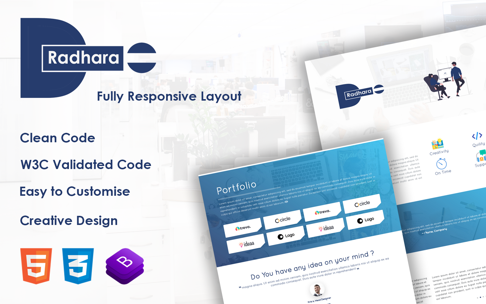 Radhara - Business Design Company HTML Responsive Template