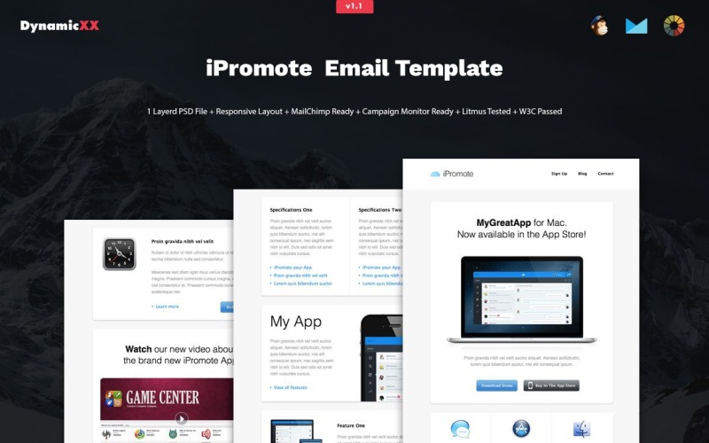 iPromote + Email Template Newsletter Template