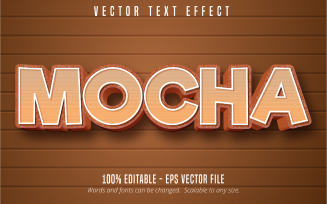 Mocha - Editable Text Effect, Cartoon Text Style, Graphics Illustration
