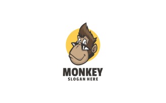 Monkey Simple Mascot Logo Template