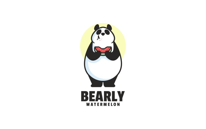 Panda Bear Mascot Cartoon Logo Logo Template
