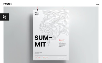 Summit Event Minimal Poster Template