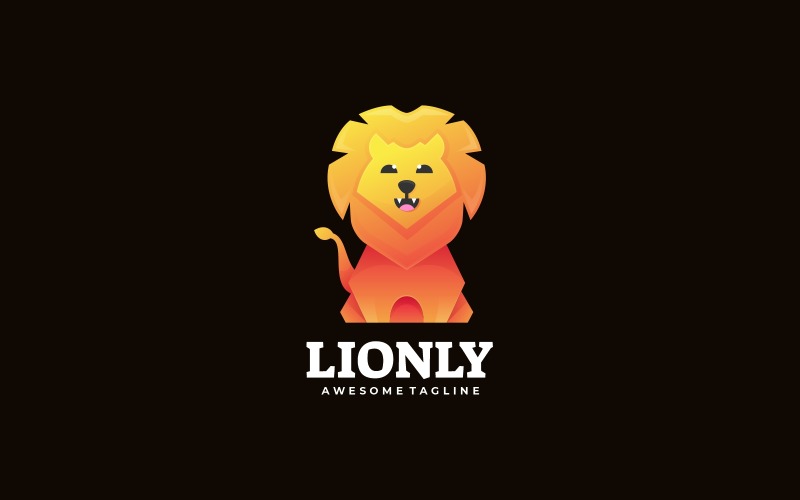 Vector Lion Gradient Logo Style Logo Template