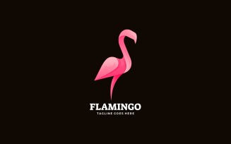 Vector Logo Flamingo Gradient Style