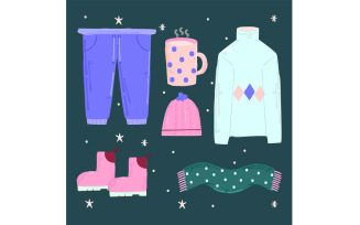 Winter Clothes Illustration