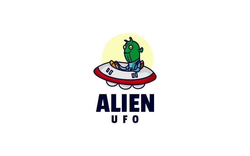 Alien Simple Mascot Logo Style Logo Template