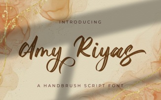 Amy Riyas - Textured Brush Font