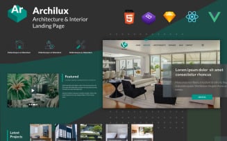 Archilux - Architect and Home Interior React Vue HTML Landing Page Template