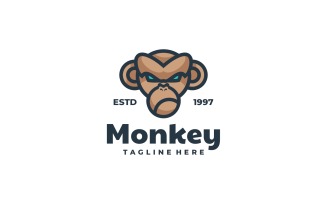 Monkey Simple Logo Template