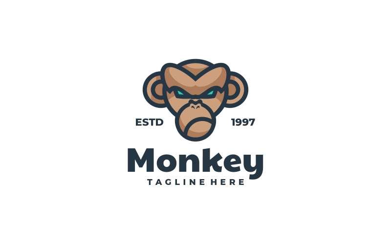 Monkey Simple Logo Template