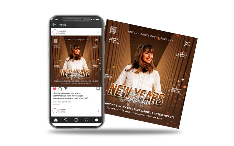 new years celebration instagram post Social Media