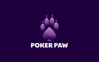 Poker Paw Gradient Logo Style