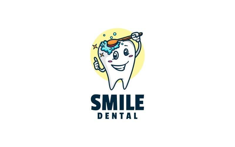 Smile Dental Cartoon Logo Logo Template