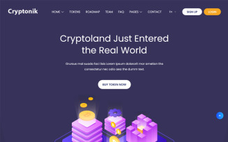 Cryptonik - Bitcoin & Cryptocurrency ICO Landing Page HTML Template