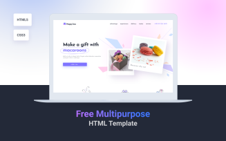 HappyBox - Free Multipurpose Colorful HTML5 CSS3 Landing Page Template