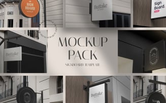 Signboard Mockup Pack Template
