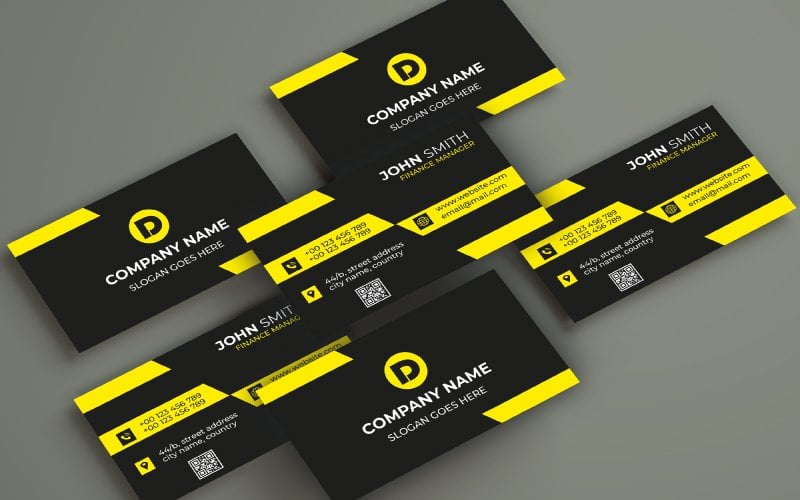 Template #221157 Business Card Webdesign Template - Logo template Preview