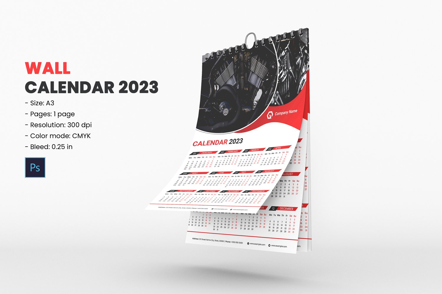 Template #221184 Calendar A3 Webdesign Template - Logo template Preview